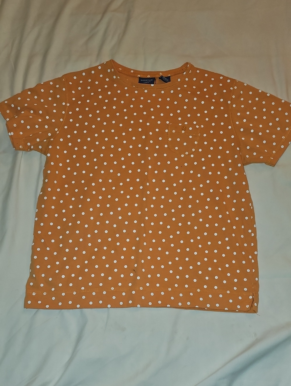Mountain Lake Orange Polka Dot Short Sleeve Tee